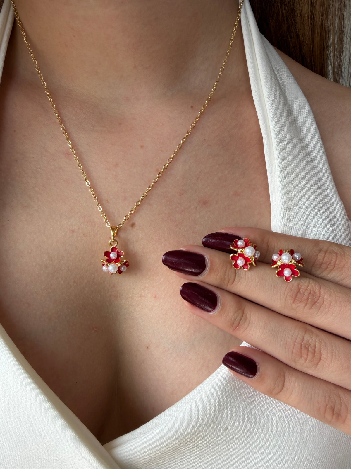 Set Esmaltado Perla