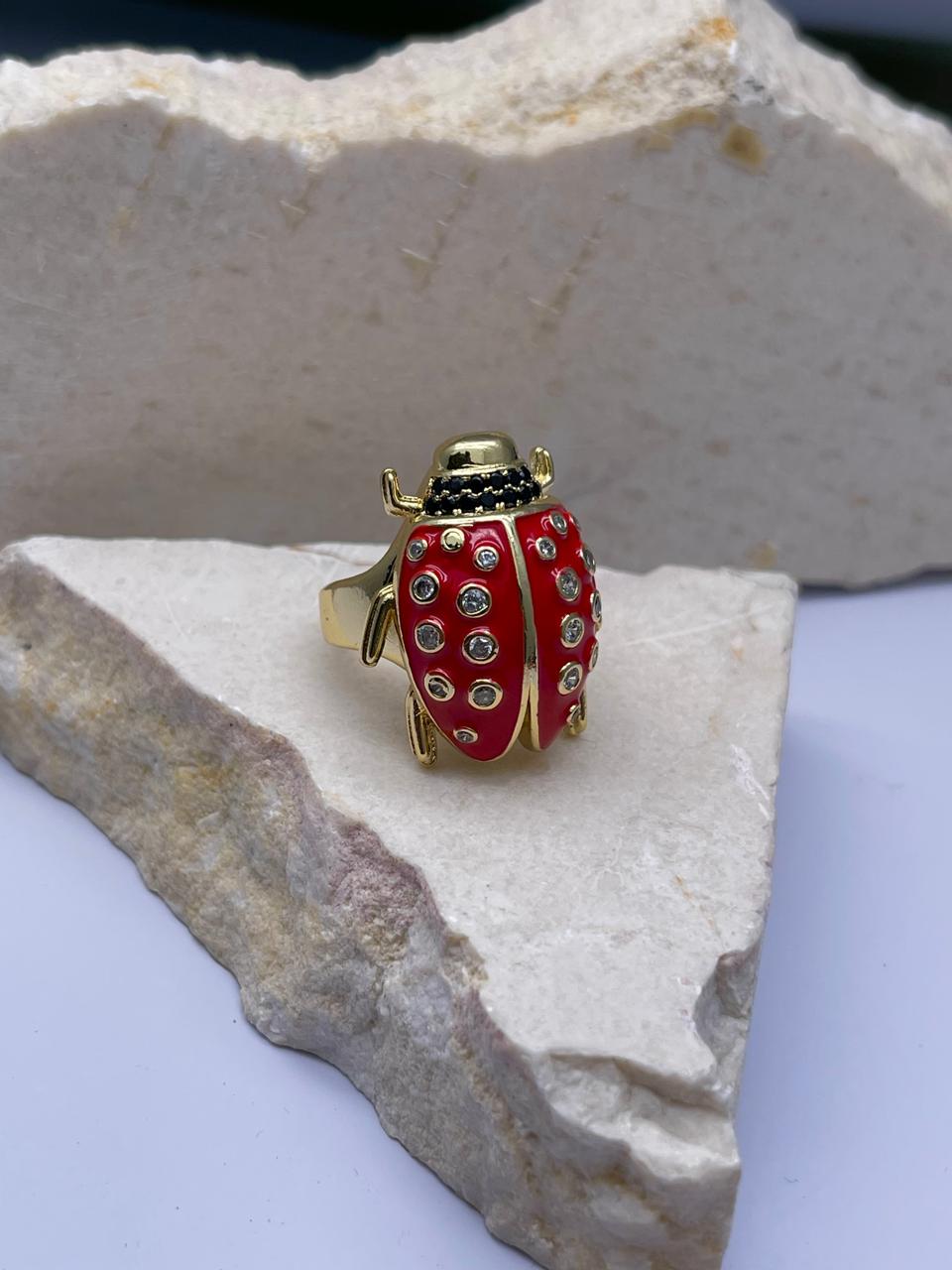 Anillo de insectos Covergold Rodinado