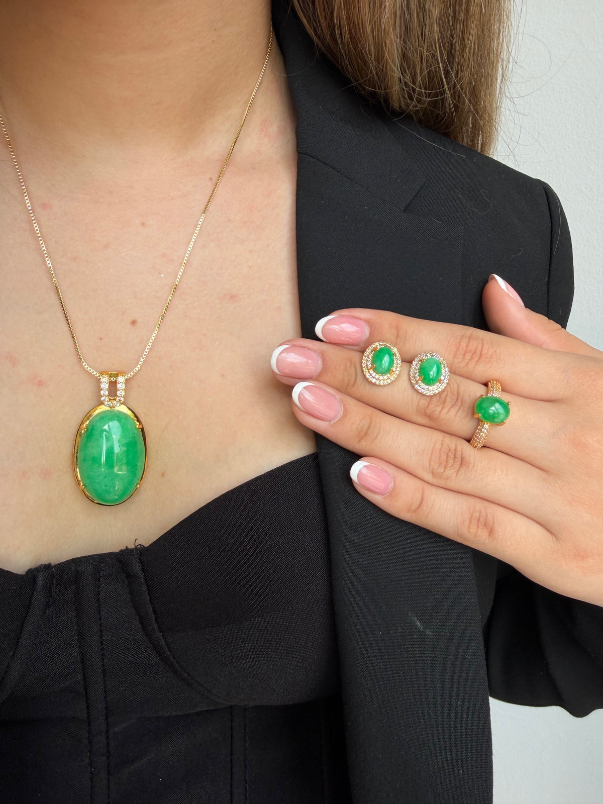 Set con piedra Jade