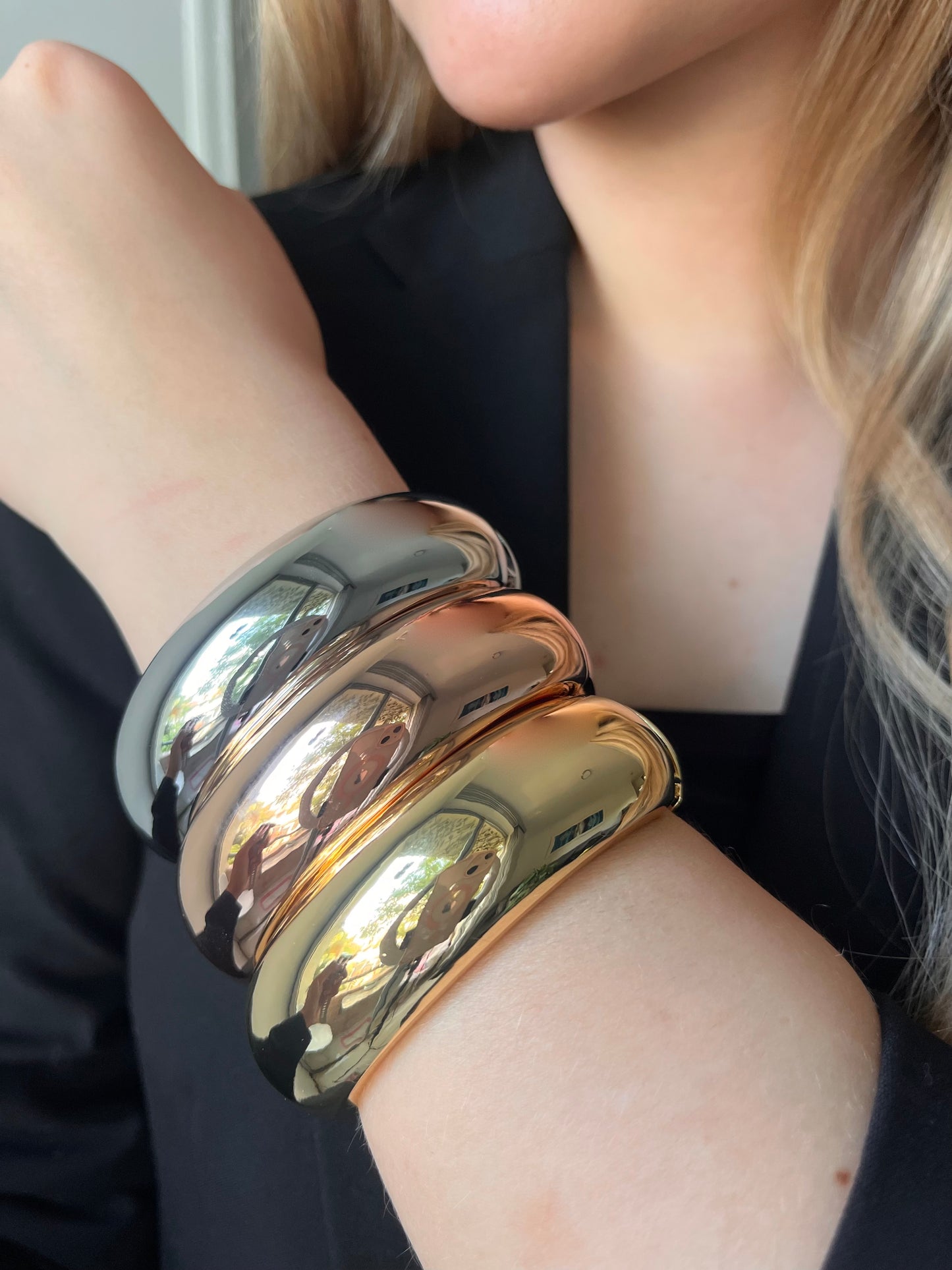 Trío de Brazalete de Rodio