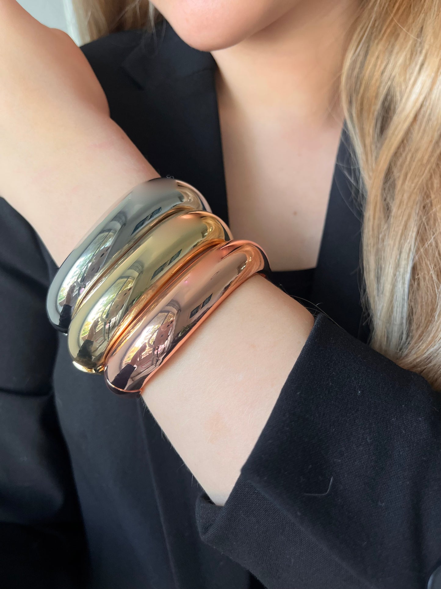Trío de Brazalete de Rodio