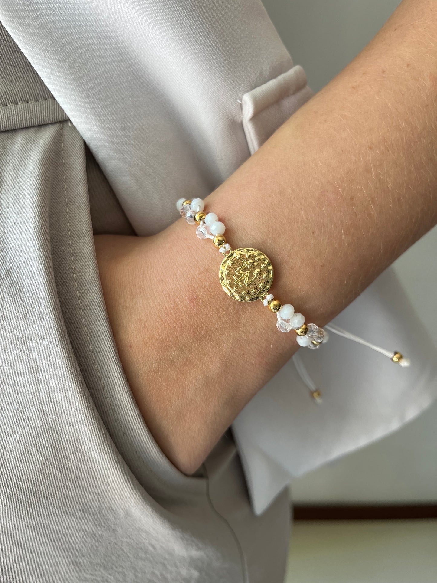 Pulsera religiosa cristal