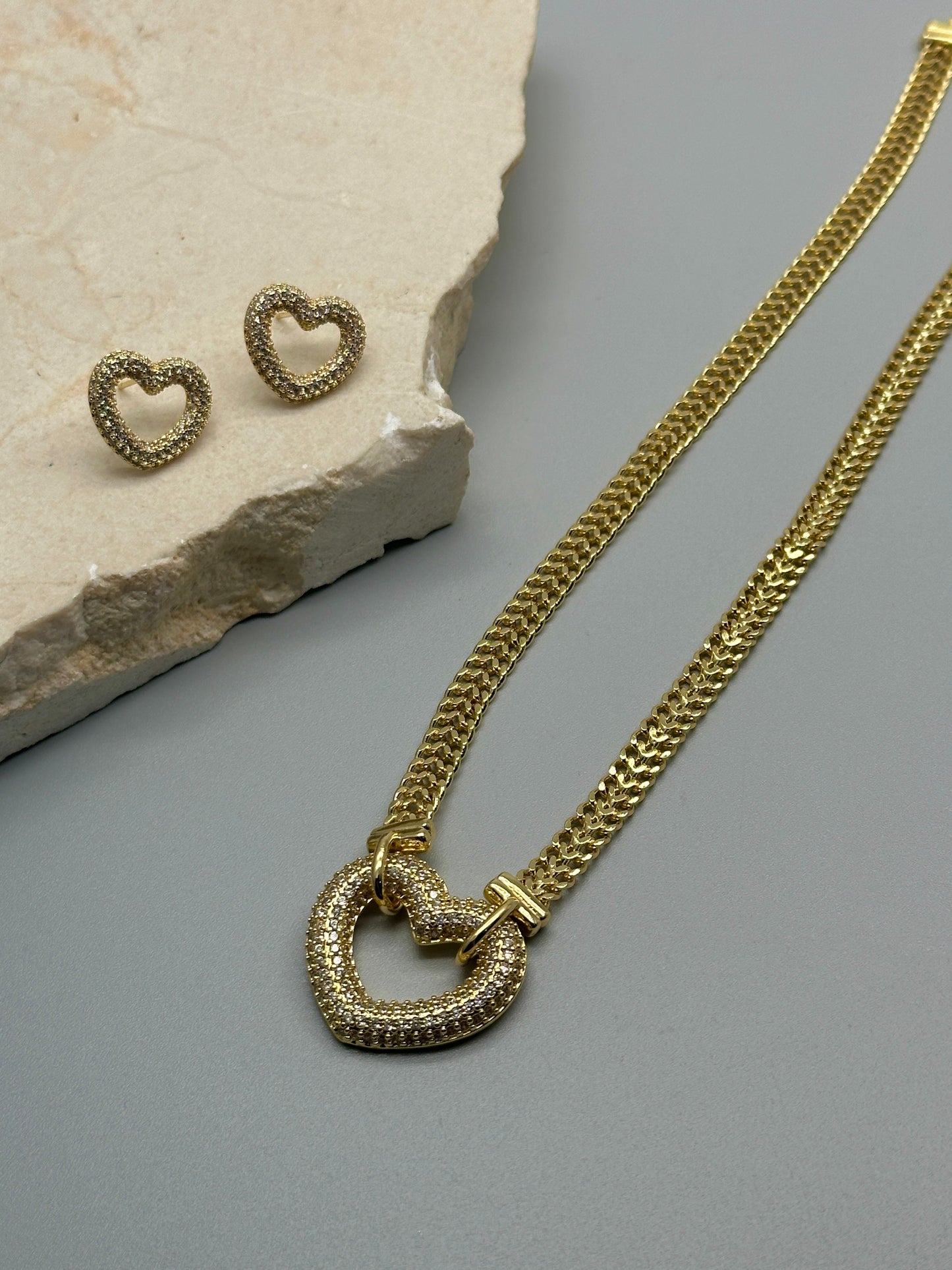 Set de Cadena corazon