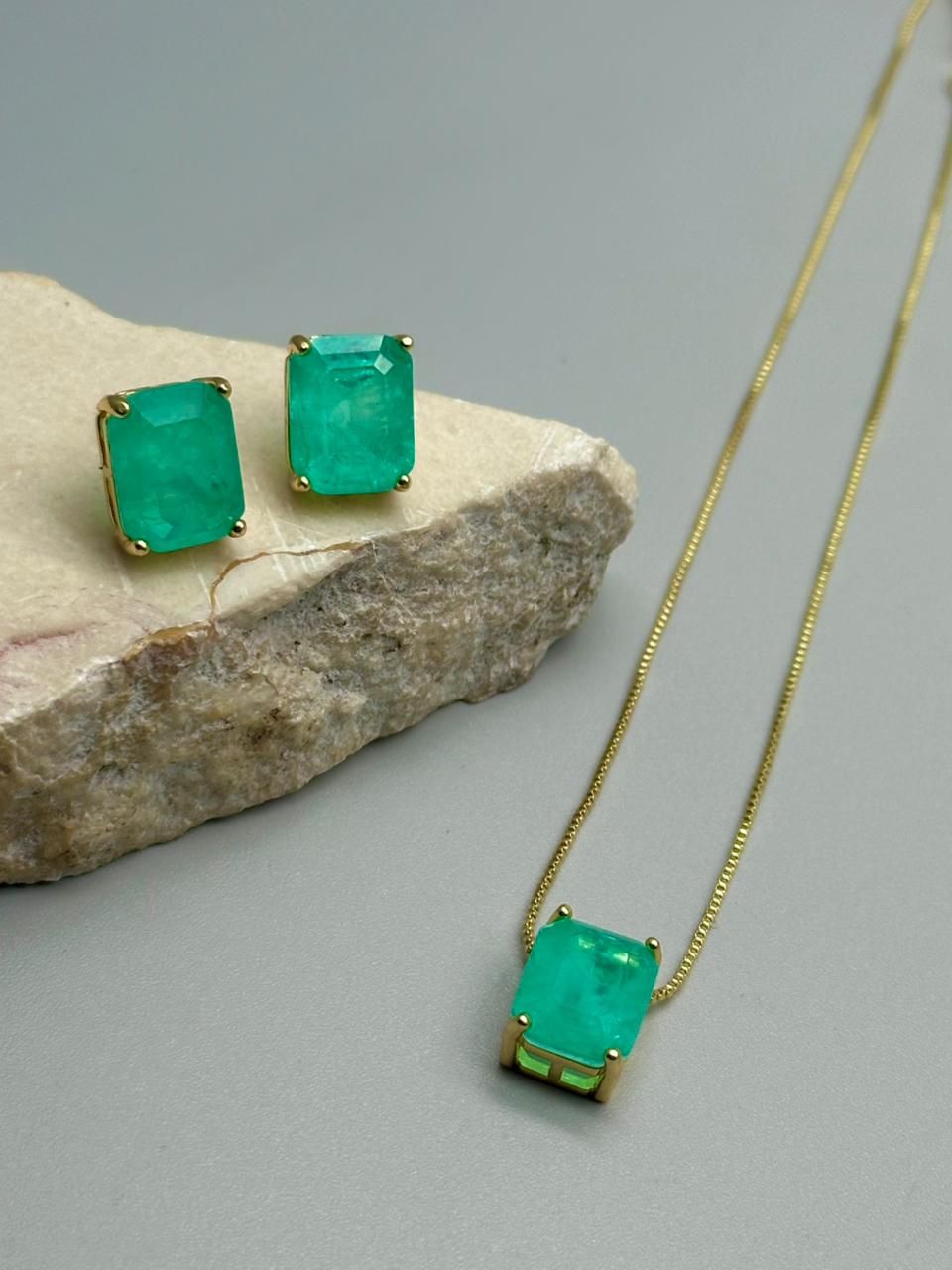 Set Esmeralda Cuadrado 12mm