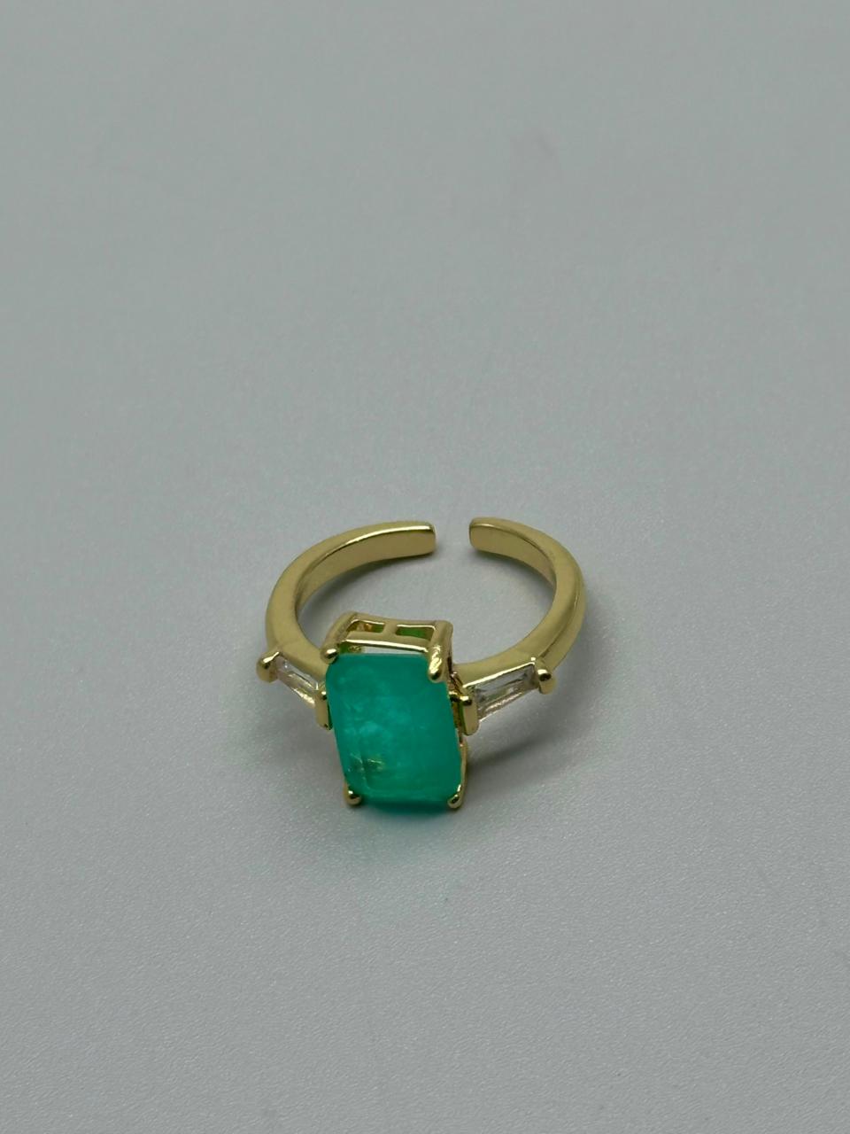 Anillo Esmeralda Cuadrado