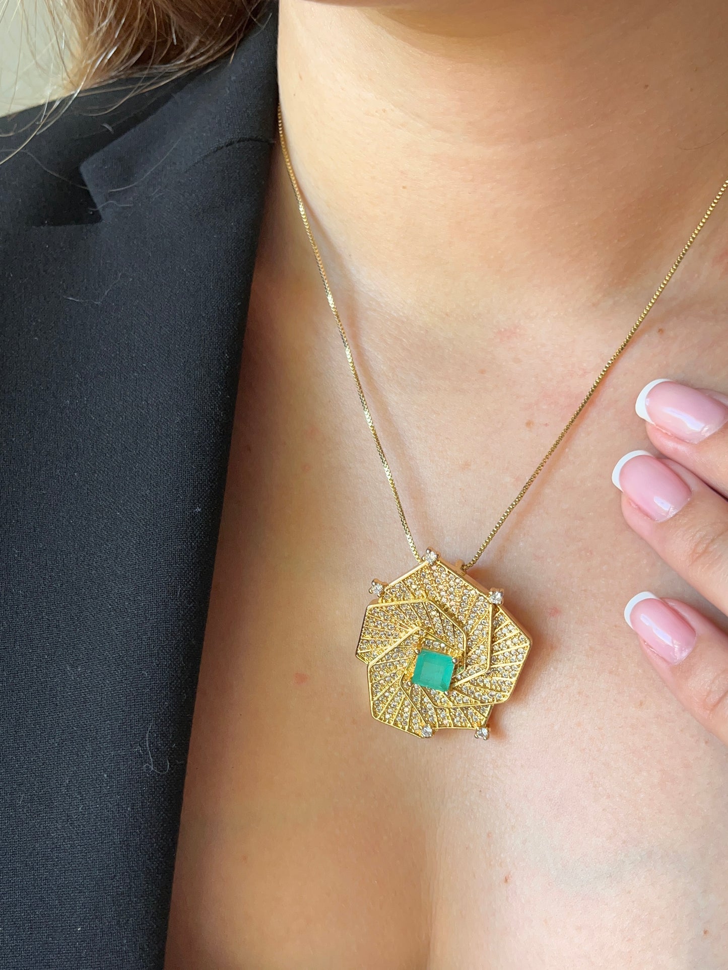 Cadena con Dije de Esmeralda