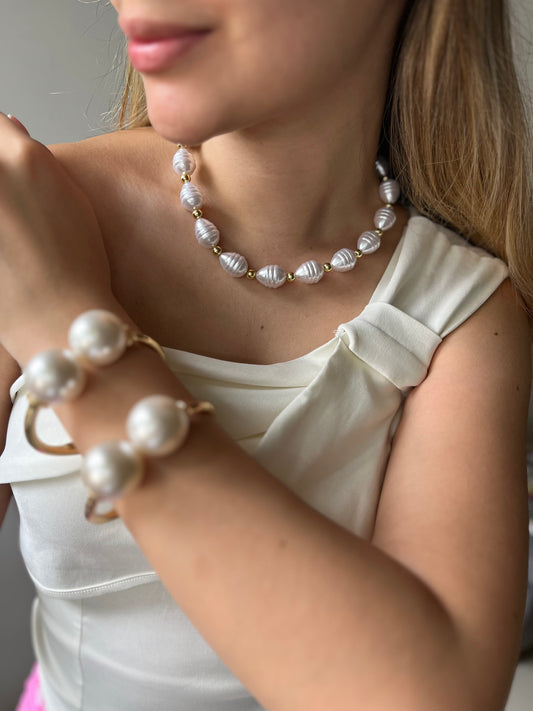 Set Cadena de perla y brazalete