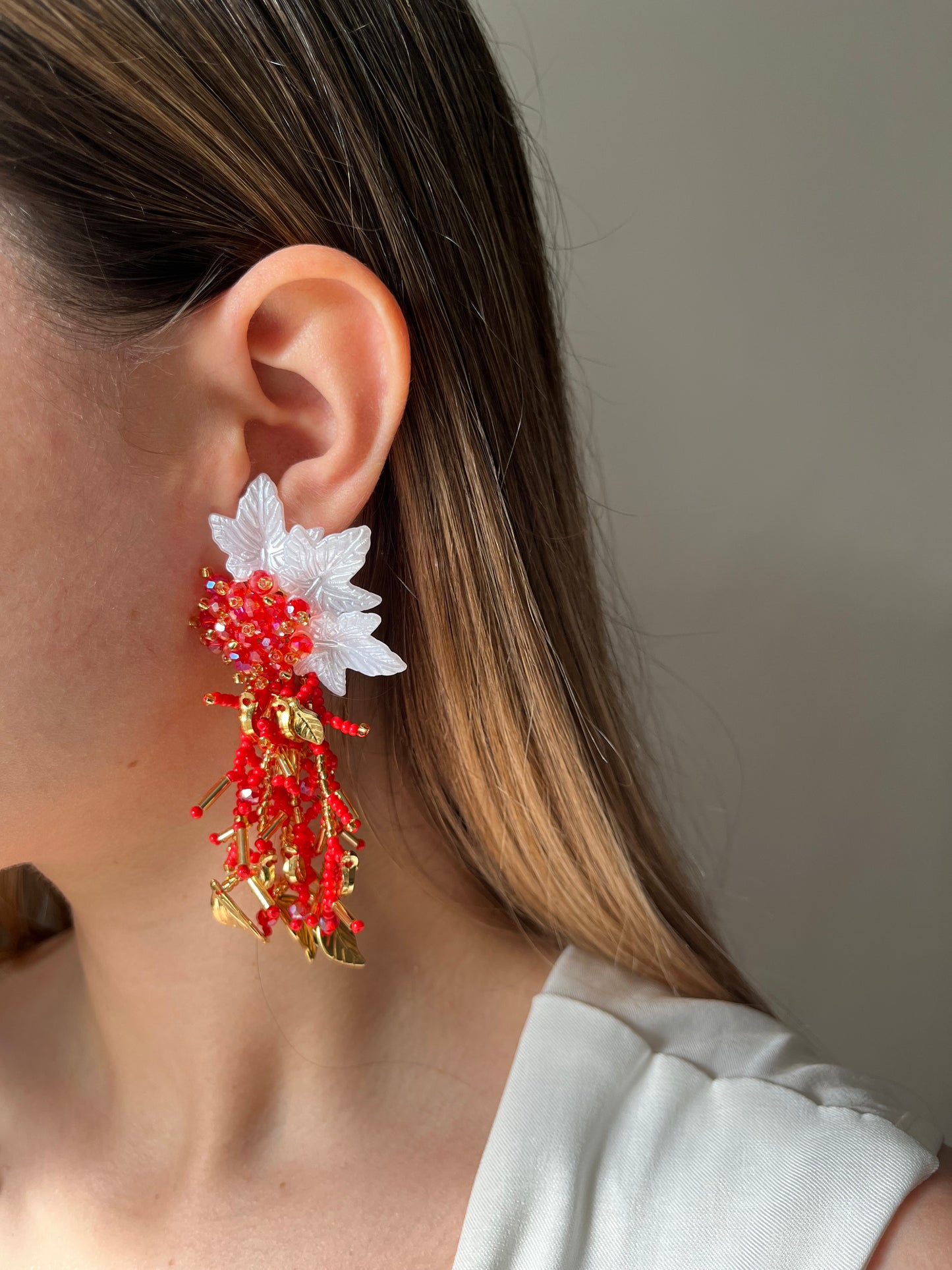 Aretes Mostacilla Flor de Cristal
