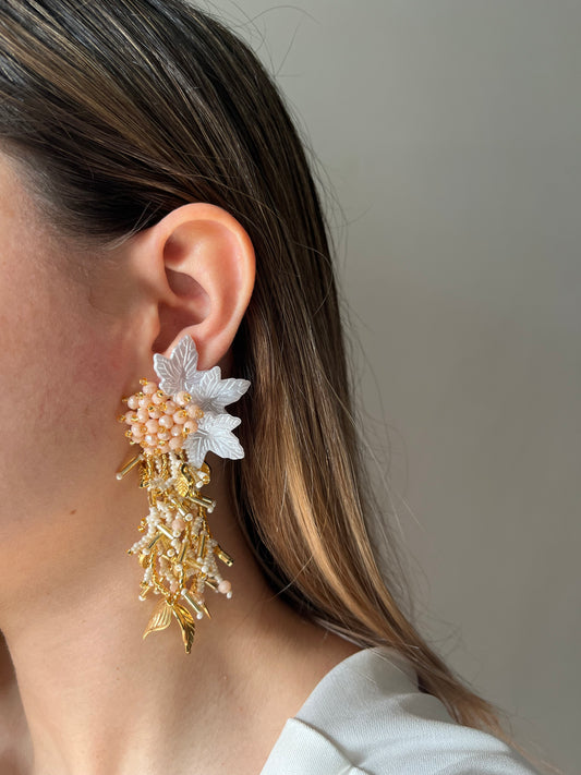 Aretes Mostacilla Flor de Cristal
