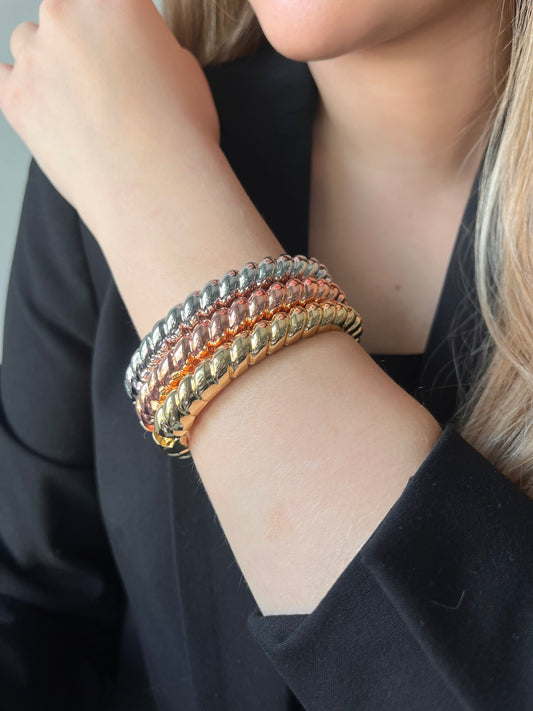 Trío de Brazalete de  Rodio