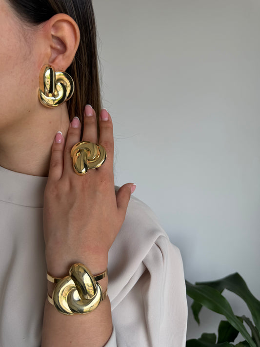 Set Maxi Arete Brazalete y Anillo