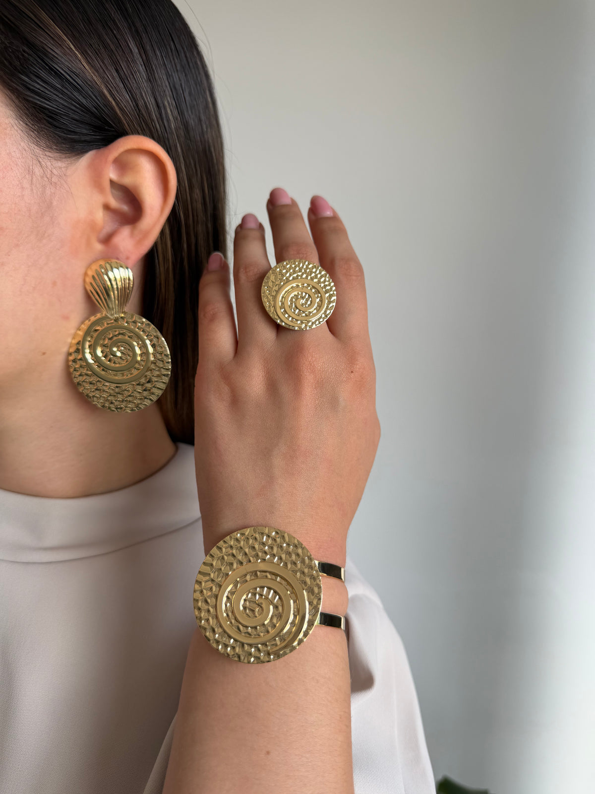 Set Maxi Arete Brazalete y Anillo