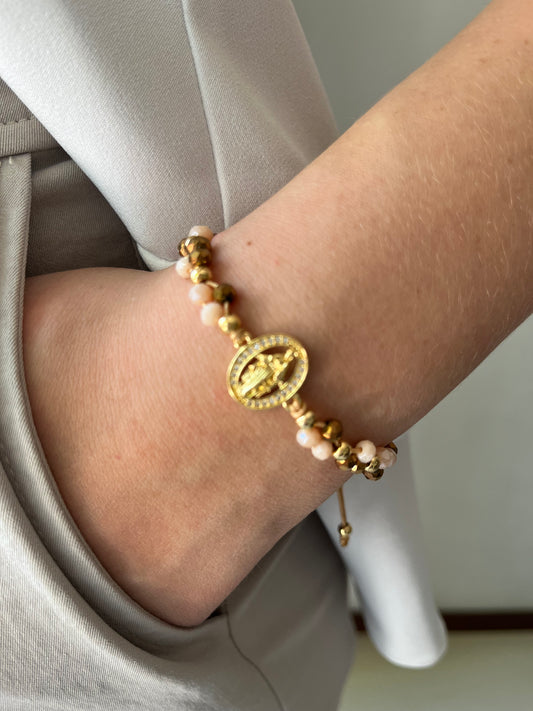 Pulsera religiosa cristal