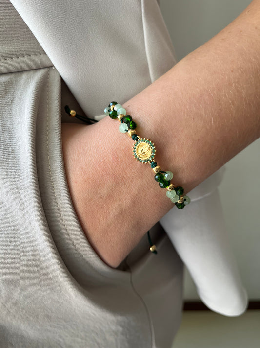 Pulsera religiosa cristal