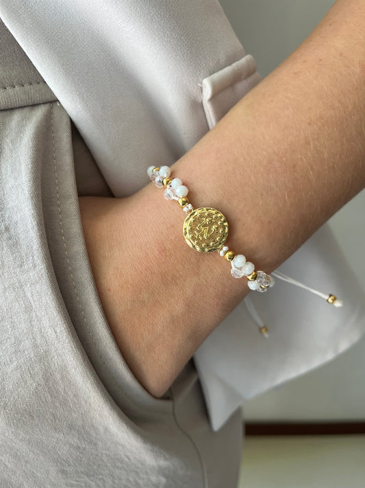Pulsera religiosa cristal