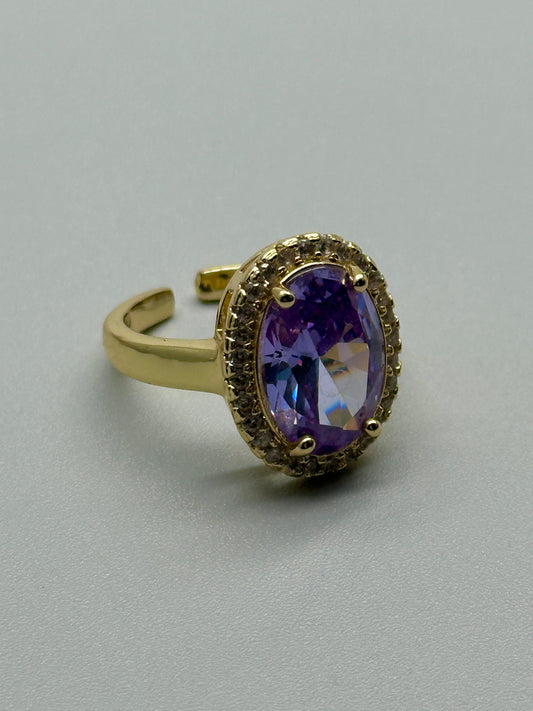 Anillo con piedra amatista