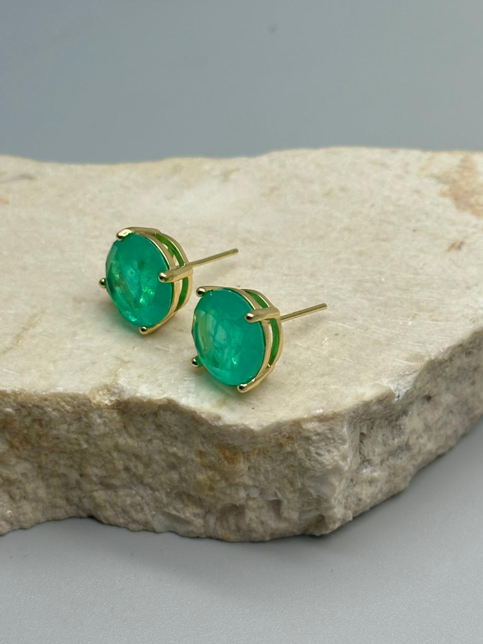 Topo Circulo Esmeralda 12mm