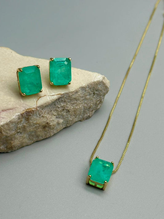 Set Esmeralda Cuadrado 12mm