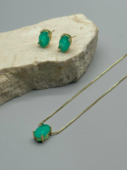 Set Esmeralda Ovalado 12mm