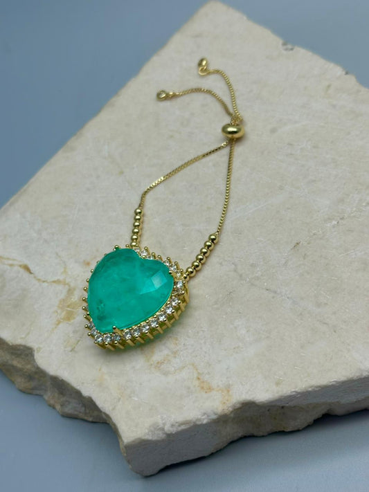 Pulsera con dije Esmeralda Maxi Corazon