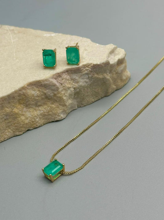 Set Esmeralda Cuadrado Mini 8mm