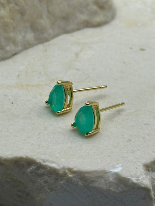 Topo Gota Esmeralda Mini 8mm